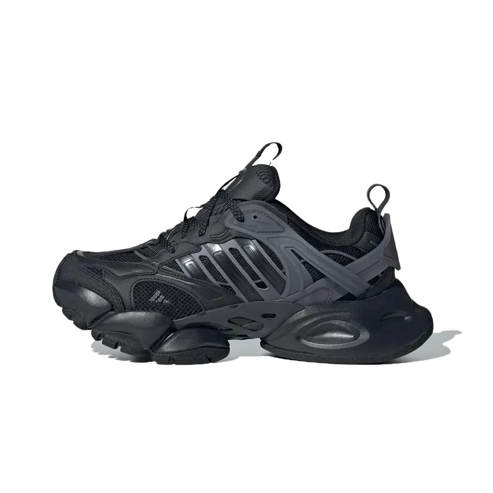 Кроссовки Adidas XLG Runner Deluxe, Black Grey, черно-серые, с толстой подошвой, стильные