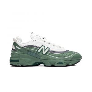 Кроссовки New Balance 1000, Green Grey, боковой ракурс, зеленовато-серые, с текстурной подошвой
