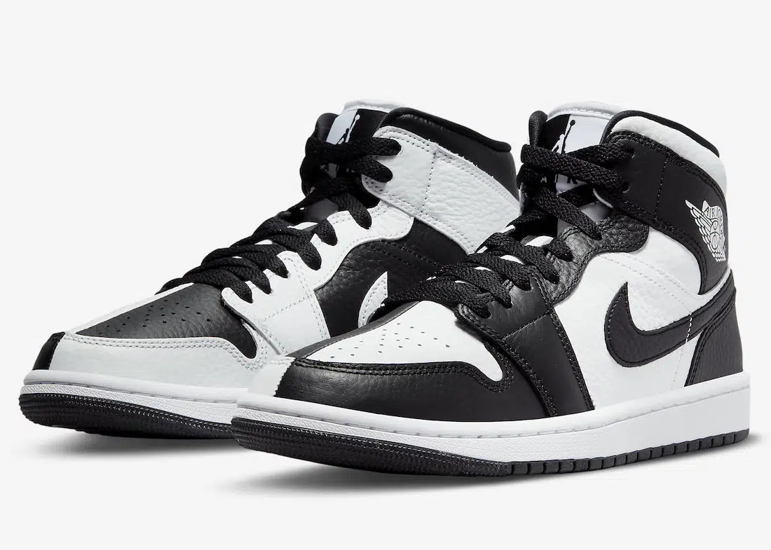 Кроссовки Nike Air Jordan 1 Mid SE 'Split Black White' (W)