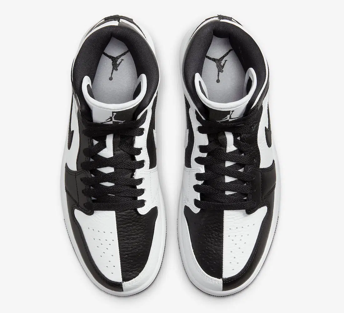 Кроссовки Nike Air Jordan 1 Mid SE 'Split Black White' (W)