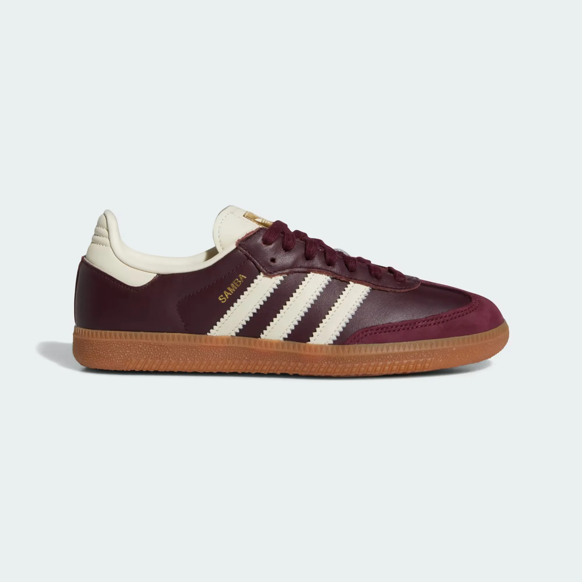 Кроссовки Adidas Samba OG 'Maroon / Cream White / Gold Metallic' (W)