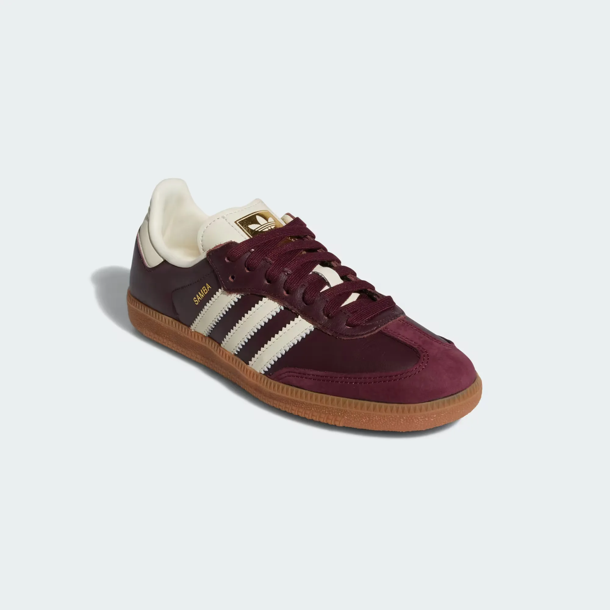 Кроссовки Adidas Samba OG 'Maroon / Cream White / Gold Metallic' (W)