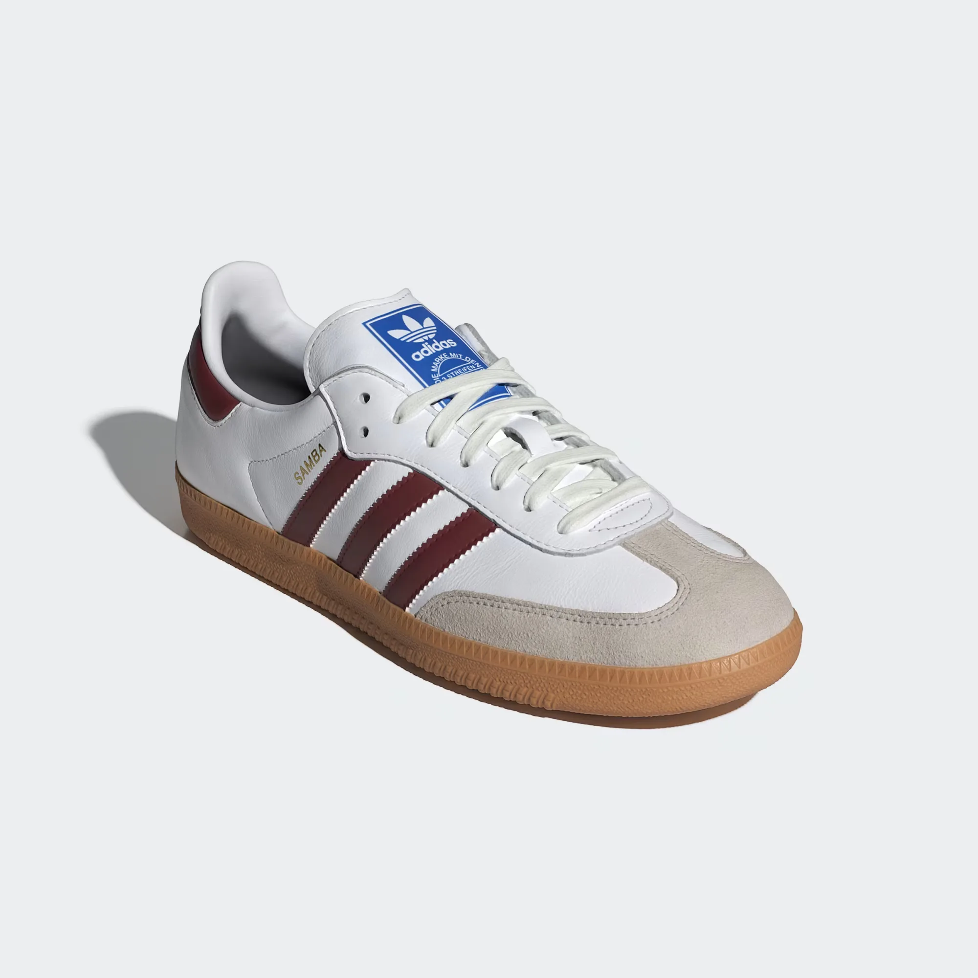 Кроссовки Adidas Samba OG 'Cloud White / Collegiate Burgundy / Gum'