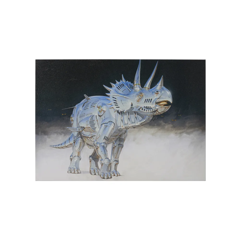Картина Hajime Sorayama 2G Dinosaur Poster (Metilic Silver)