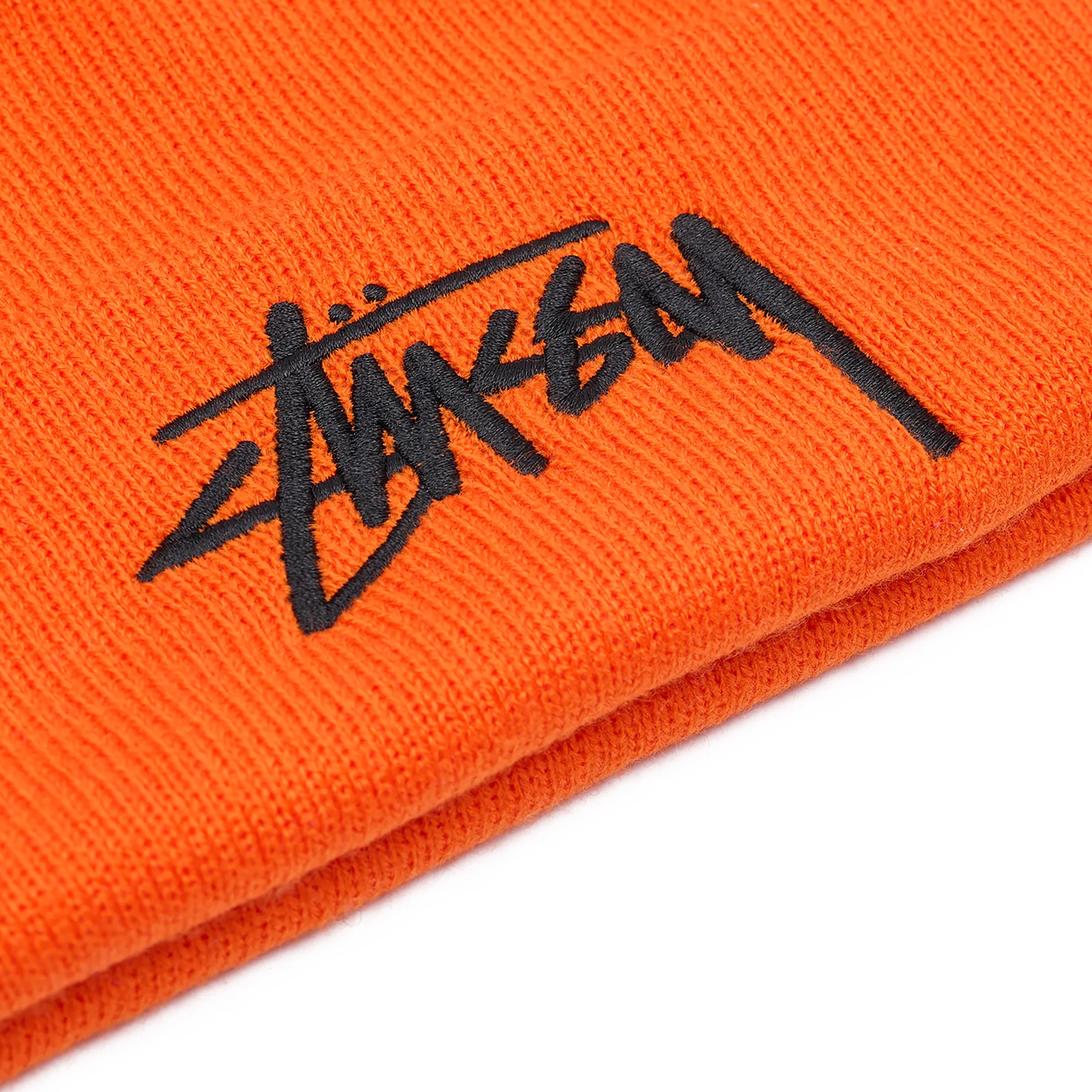 Шапка Stussy Big Stock Cuff Beanie Orange
